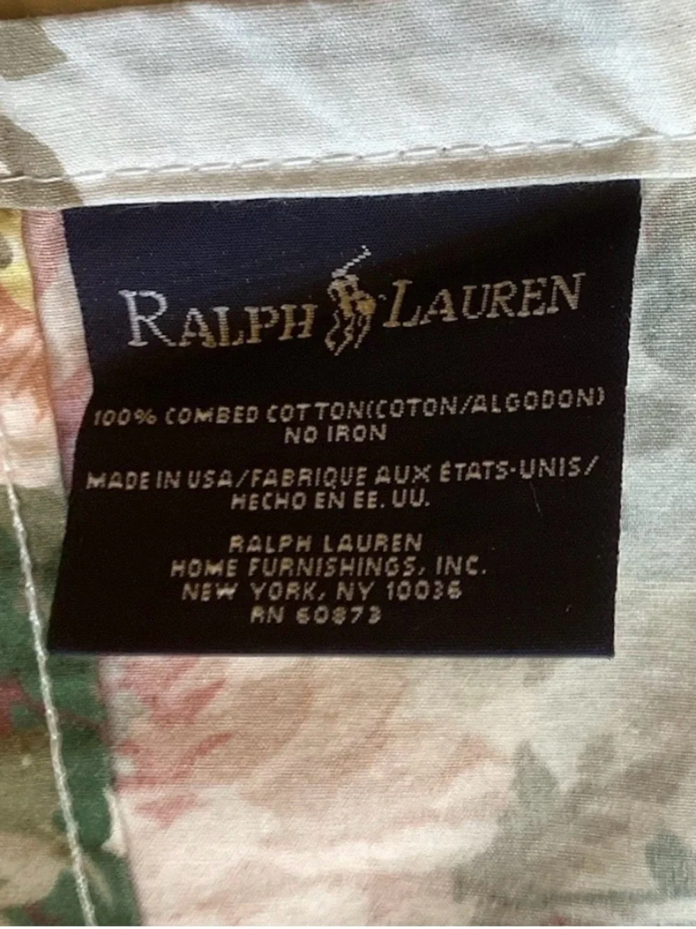 VINTAGE Ralph Lauren PETTICOAT Floral Shower Curtain 72